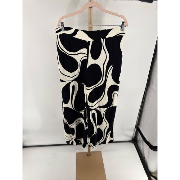 Eloquii Women’s Cookies & Cream Printed Wide Leg Pant Size 14 - Picture 1 of 8